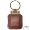 מחזיק מפתחות דמוי עור חום עם תהילים 6 ס"מ