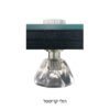 מגש זכוכית מהודר לחלה עם מראה ונצנצים 45X30 ס"מ