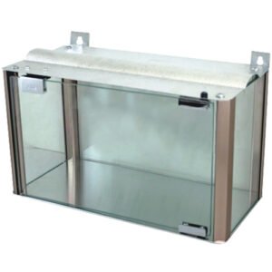 שש0110 בית חנוכייה 40X20X50 ס"מ מהודר מאלומיניום וזכוכית פרופילים בגוון נחושת 402050 ס"מ