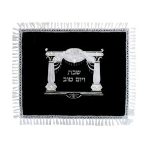 כיסוי חלה מהודר מקטיפה ריקמה עבה "שער וילנה"
