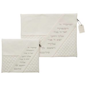 סט טלית תפילין דמוי עור יברכך 36X29 ס"מ