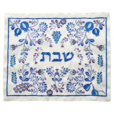 כיסוי חלה בד מהודר עם ריקמה 52X42 ס"מ