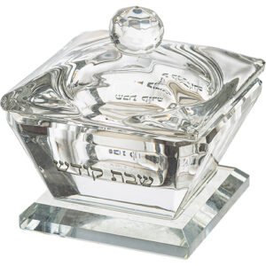 מלחייה קריסטל עם מכסה 4X6 ס"מ