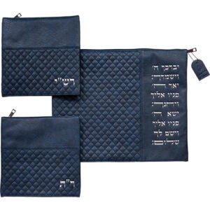 סט טלית תפילין רש"י-תם דמוי עור 3440 ס"מ