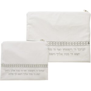 סט טלית תפילין קטיפה עם ריקמה 36x29 ס"מ