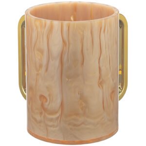 נטלה אקריליק מהודרת גוון שיש ידיות זהב 13 ס"מ