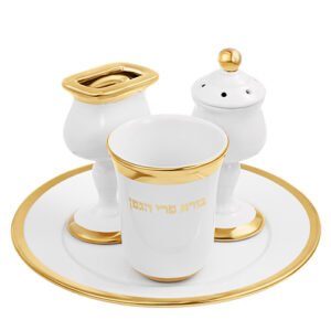 סט הבדלה מהודר מקרמיקה 20 ס"מ