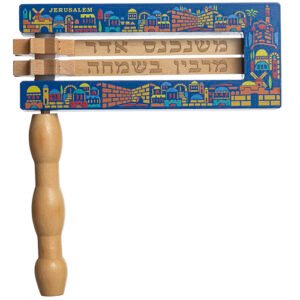 רעשן ענק עץ צבעוני עם הדפסה 2935 ס"מ