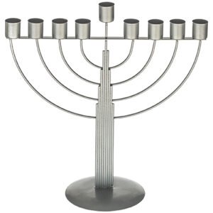 חנוכיית חוטים חצי עגול לשמן - מוכספת 30 ס"מ
