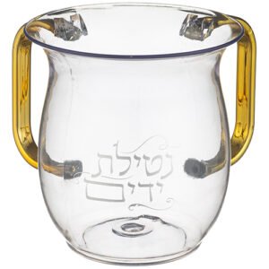 נטלה אקריליק מהודרת עם הדפסה וידיות זהב 13 ס"מ