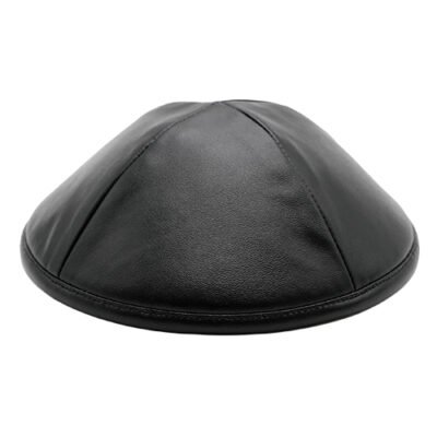 כיפה דמוי עור ארטמן שחור 19 ס"מ