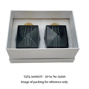 זוג מלחיות קריסטל מט 7 ס"מ