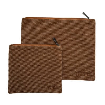 סט טלית תפילין בד דמוי פשתן 36X29 ס"מ