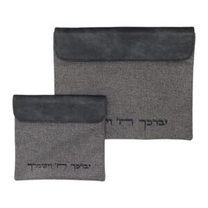 סט טלית תפילין בד פשתן 36X29 ס"מ
