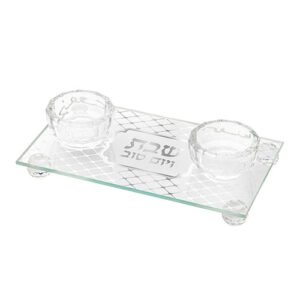 פמוטי זכוכית מהודר 17X10 ס"מ