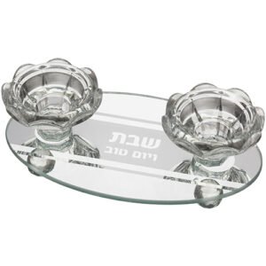 פמוטי זכוכית מהודר 17X10 ס"מ