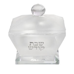 מלחייה קריסטל עם מכסה 4X6 ס"מ