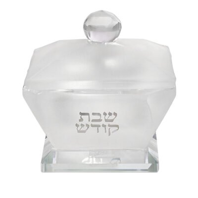 מלחייה קריסטל עם מכסה 4X6 ס"מ