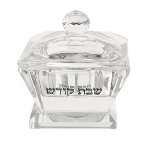 מלחייה קריסטל עם מכסה 4X6 ס"מ