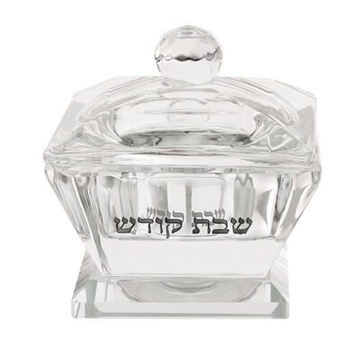 מלחייה קריסטל עם מכסה 4X6 ס"מ