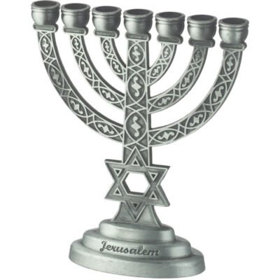מנורה 7 קנים גימור פיוטר 10 ס"מ