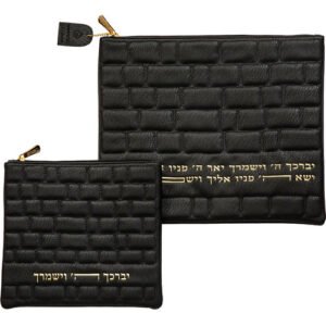 סט טלית תפילין מהודר דמוי עור 36X29 ס"מ