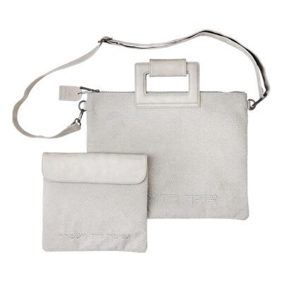 תיק מפואר לטלית דמוי פשתן "יברכך" 31X38 ס"מ