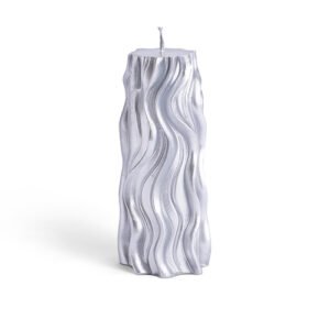 נר הבדלה צבע כסף ומהודר 16 ס"מ