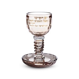 כוס קידוש קריסטל רוז גולד יום השישי