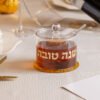כלי לדבש אקריליק גימור זהב 8.5 ס"מ