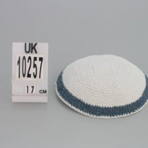 כיפה קטיפה "ארט-מן" עם ריקמה בבא סאלי גודל 3 - כחול כהה