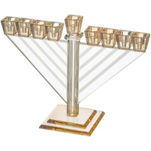 חנוכייה קריסטל מהודרת 21 ס"מ