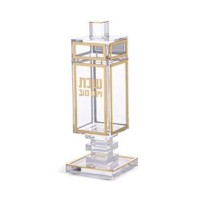 כלי לגפרורים אקריליק זהב כולל נייר לטש