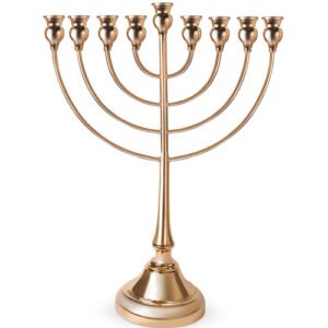 חנוכיה מתכת זהב 49סמ