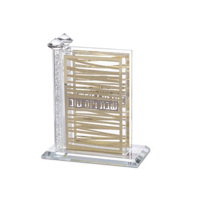 מעמד לגפרורים קריסטל עם פלקטות 11X14 ס"מ