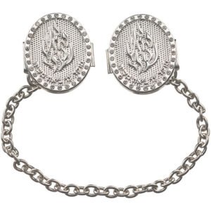 קליפס לטלית ניקל עם שרשרת 21 ס"מ