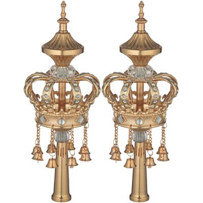 זוג רימונים זהב לספר תורה 32 ס"מ