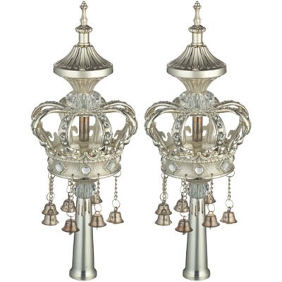 זוג רימונים כסף לספר תורה 32 ס"מ