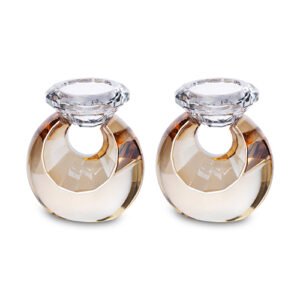 זוג פמוטי קריסטל מהודרים 10 ס"מ