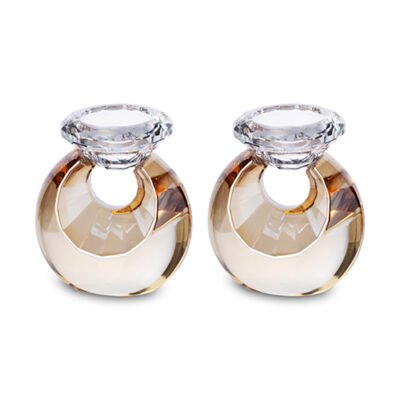 זוג פמוטי קריסטל מהודרים 10 ס"מ