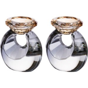 זוג פמוטי קריסטל מהודרים 10 ס"מ