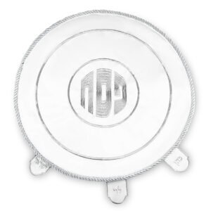 כיסוי פסח סטן עם רקמה כסף 45 ס"מ