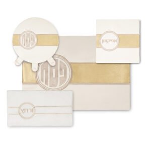 סט פסח מהודר דמוי עור 4 חלקים כיסוי פסח+אפיקומן+הסבה ומגבת