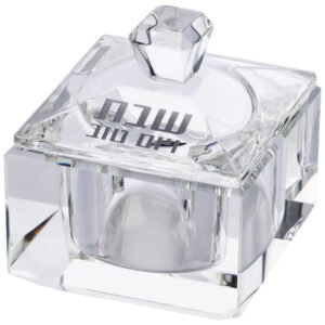 מלחייה קריסטל עם מכסה 4x6 ס"מ