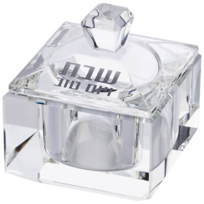 מלחייה קריסטל עם מכסה 4x6 ס"מ