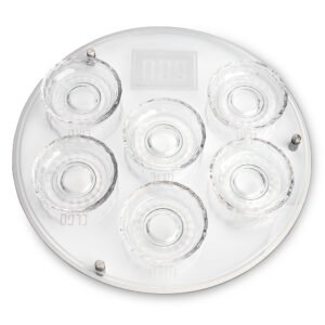 צלחת פסח מזכוכית וקריסטל מהודרת 40 ס"מ