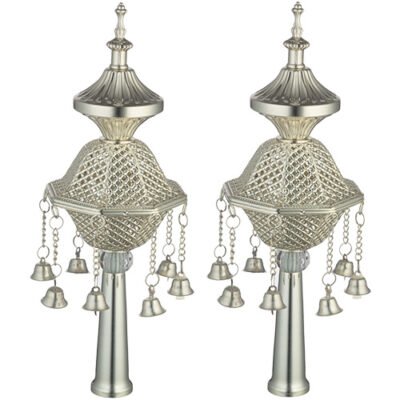 זוג רימונים ציפוי כסף לספר תורה 32 ס"מ