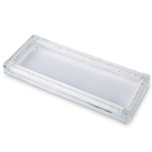 מגש קריסטל מהודר לפמוטים 34x15 ס"מ