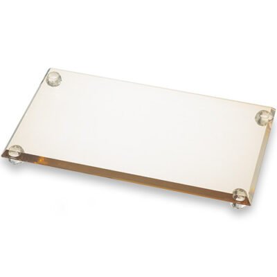 מגש קריסטל מהודר לפמוטים 23X13 ס"מ