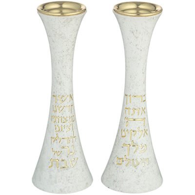 זוג פמוטים ציפוי זהב"פולימר" מהודרים 19 ס"מ